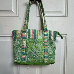 Vivary Vibrant Lime Green Handbag Purse With Wallet